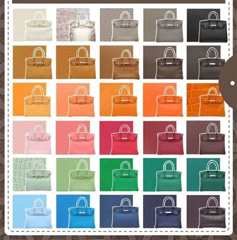 hermes colour guide|hermes birkin color chart.